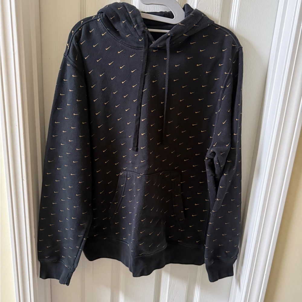 Nike Black Hoodie with Gold Accents